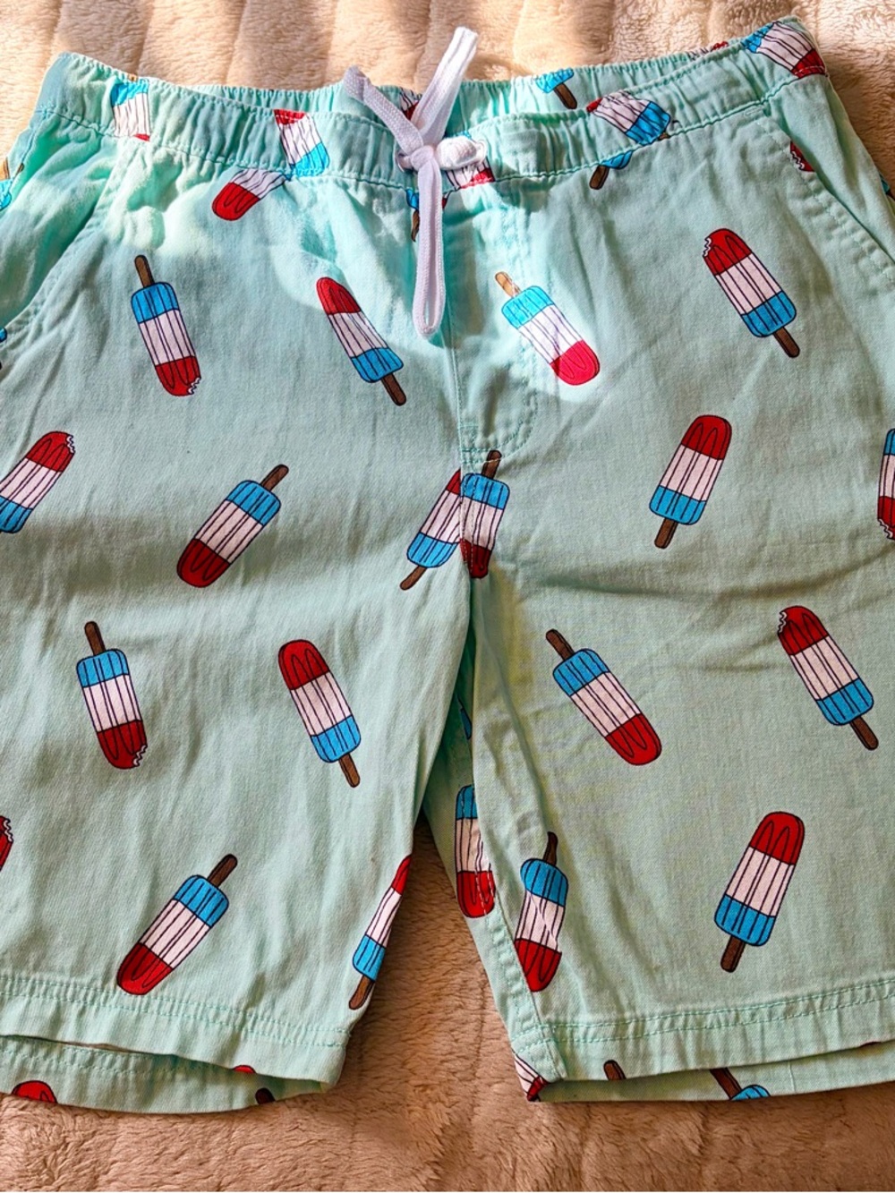 Men's Mint Popsicle Print Flat-Front Shorts